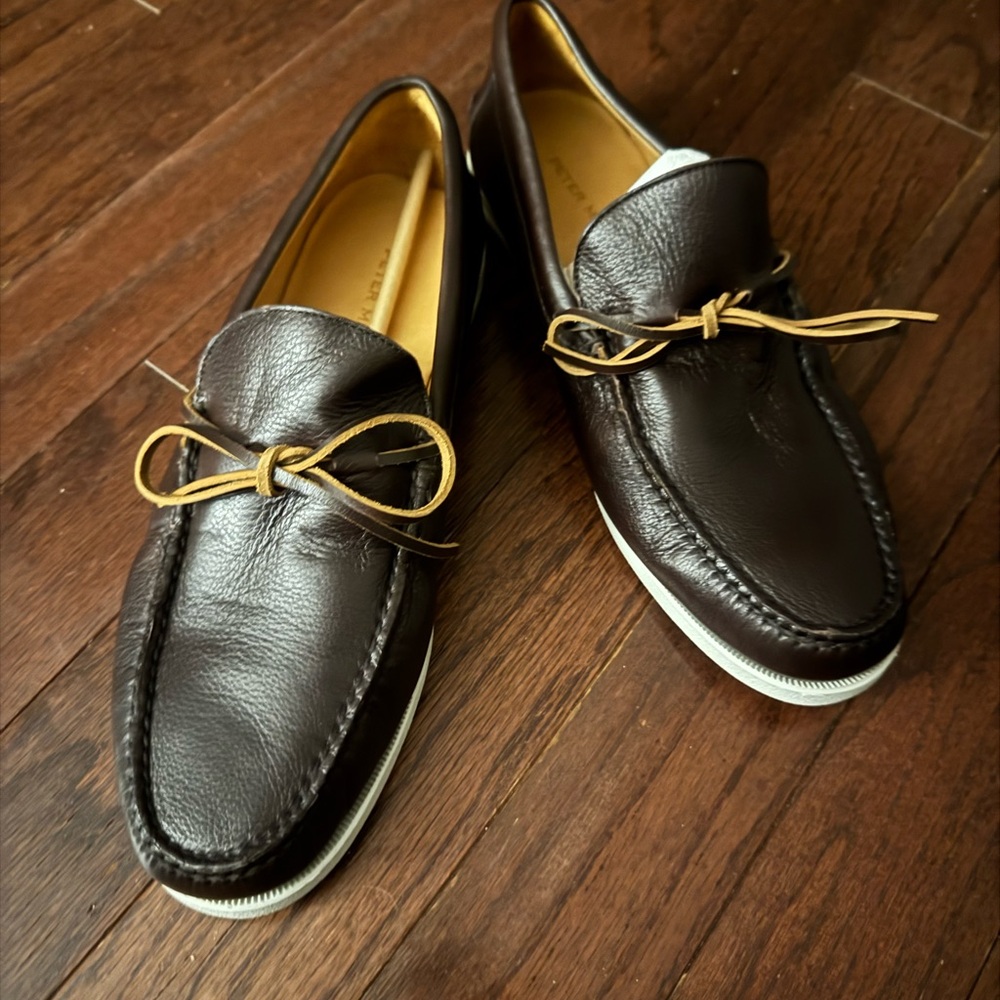 Peter Millar Dark Brown Leather Loafers